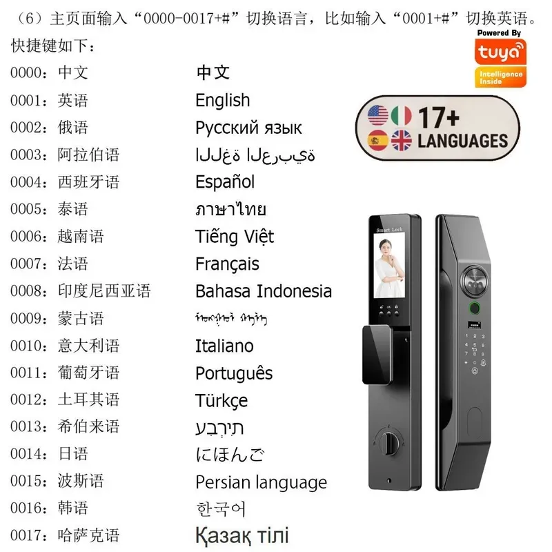 Multilingual Facial Recognitio - đánh giá và giá Smart Home Door Lock