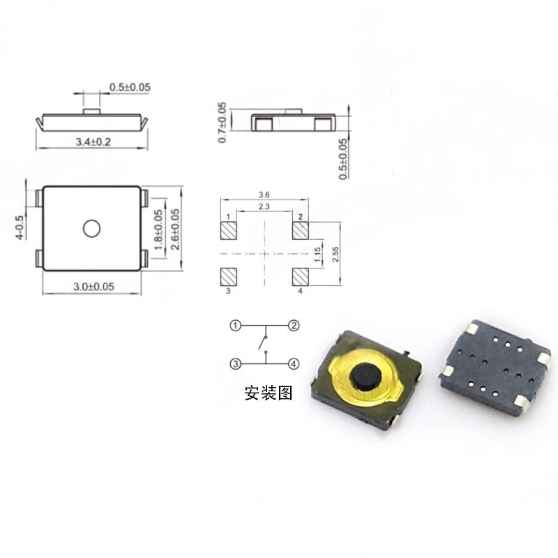 10/100PCS Tact Switch 2 * 3 Ye - đánh giá và giá Smart Home Yellow