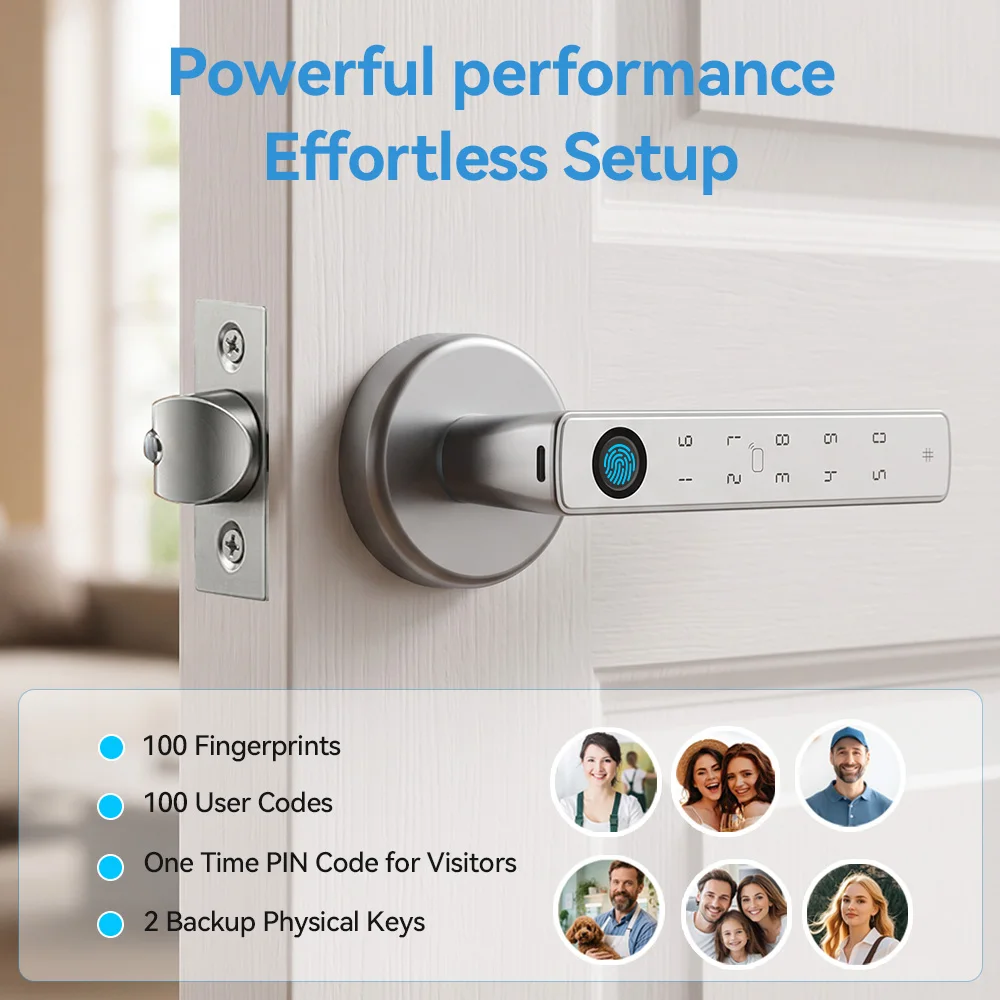 YFK Tuya Smart Door Lock Handl - đánh giá và giá Smart Home Door Lock