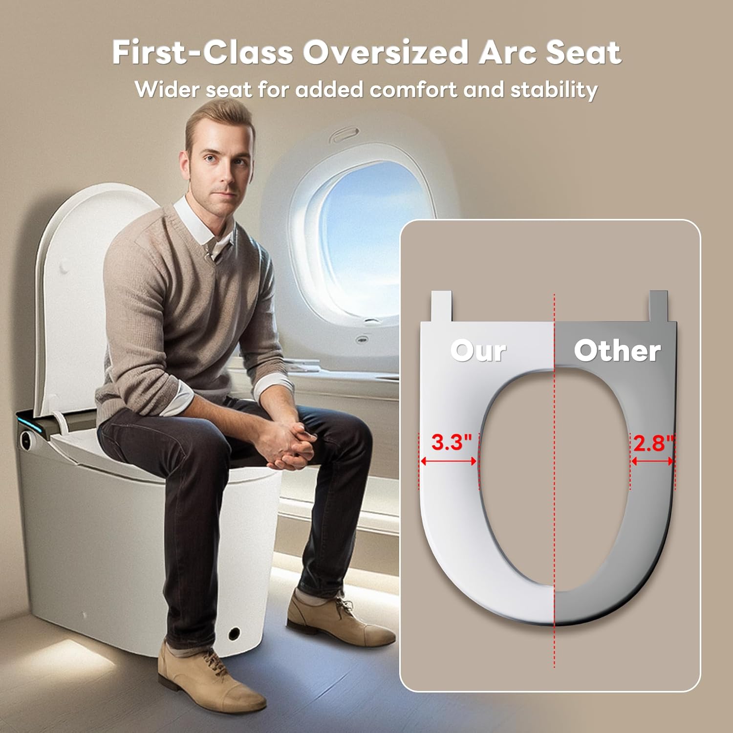 Smart Toilet 1000g MaP Flushin - đánh giá và giá Temperature Sensor